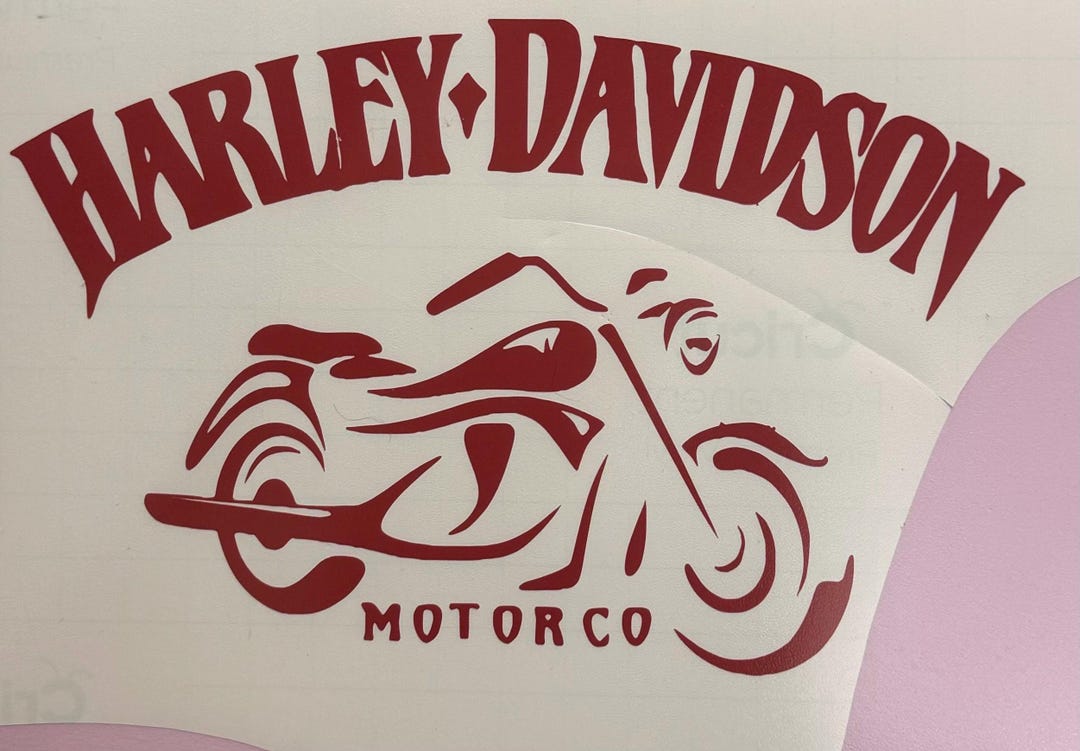Red Motorcycle Sticker Harley Davidson Motor Cycle Decal Sticker Bike Sticker Biker Gift ...