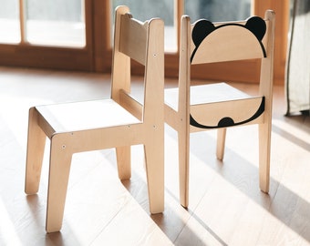 Panda Chair: Birch Plywood Toddler Animal Chair