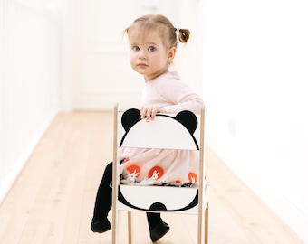 Panda Birch Plywood Kids Chair: Toddler Weaning Chair