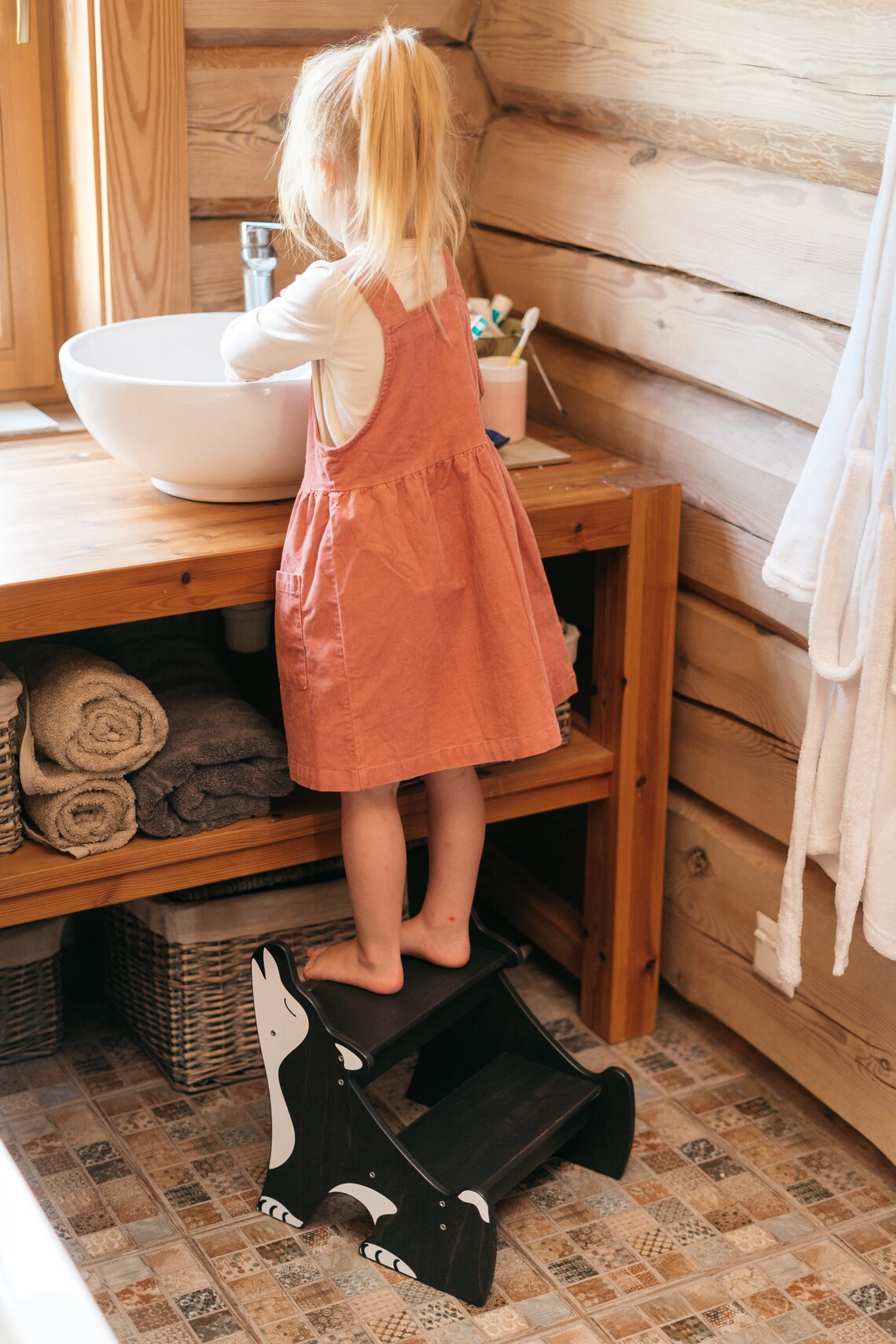 Black Kids Step Stool Toddler Bathroom Step Stool Toilet - Etsy