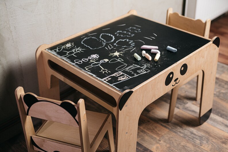 Kids & Toddler Table Weaning Table Montessori Craft Table Etsy