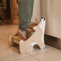 Wooden Kids Step Stool - Wolf Design Toddler
