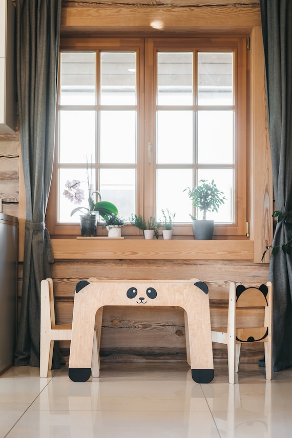 Kids Table and Chair Set – Montessori Weaning Table With