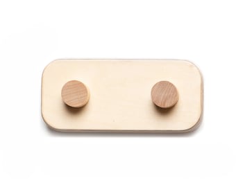 Natural Wood Balance Beam Connector - TWO DOT Stackable Link for Kids' Montessori Stepping Beam