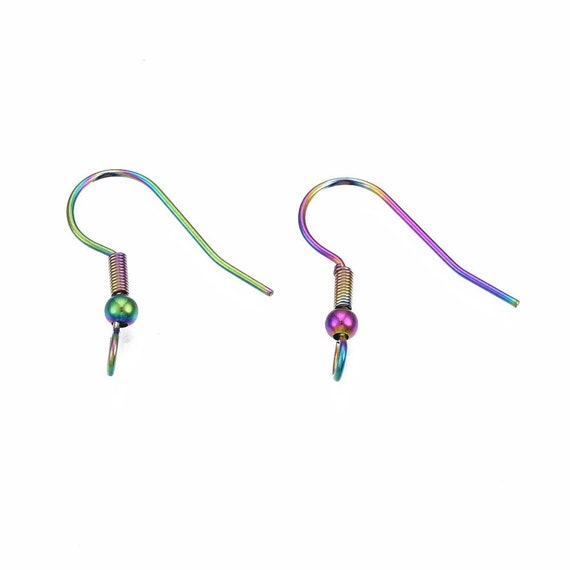 304 Stainless Steel Earring Hooks, Ear Wire, with Vertical Loop