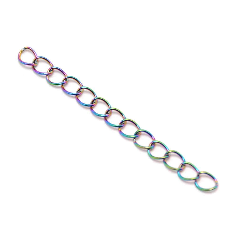 Extender chain, sterling silver, 4mm round link, 1 inch. Sold per pkg of 2.  - Fire Mountain Gems and Beads