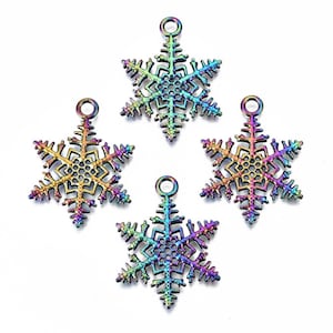 Rainbow Snowflake Charms – The Ornament Girl's Market
