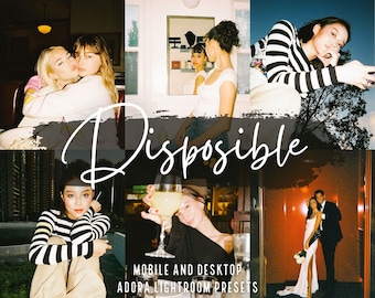 10 Disposible Lightroom Presets, Retro Vintage Film Presets, Mobile & Desktop Presets, Disposible Camera Presets, Instagram Presets, Blogger