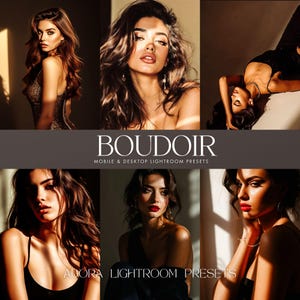 10 個のブドワール Lightroom プリセット、ランジェリー プリセット、モバイル & デスクトップ プリセット、Instagram プリセット、高級ブロガー プリセット、ブドワール写真フィルター
