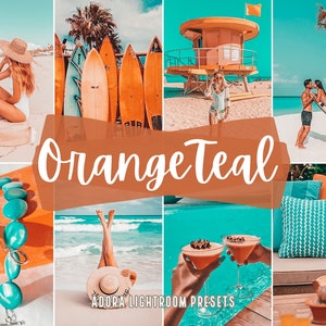 10 Orange Teal Mobile Presets Lightroom, Bright Travel Blogger Presets, Instagram Presets, Summer Presets, Beach Presets, Desktop Presets