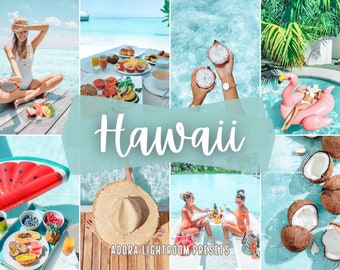 10 Hawaii Lightroom Presets für Handy und Desktop, Blogger Presets, beschwingte Blogger Presets, bunte Influencer Presets, Vsco Filters