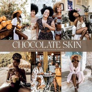 10 Presets para Lightroom para Pele Negra em Celular, Presets Estéticos, Presets para Retratos no Instagram, Presets para Blogueiros, Presets para Selfies, Presets para Garotas Negras