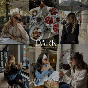 10 Presets Lightroom, Dark Moody Presets, Aesthetic Filters for Bloggers, Mobile & Desktop Presets, Luxury Presets, Black Tone Presets