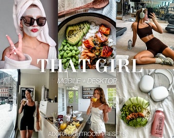 10 That Girl Lightroom Presets Mobile & Desktop Blogger Preset No Filter Influencer Preset Natural Selfie Presets Lifestyle Aesthetic Preset