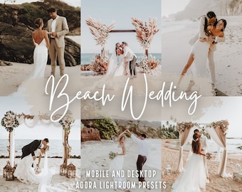 10 Beach Wedding Lightroom Presets, Boho Presets, Bright Wedding Presets, Couple Presets, Instagram Presets, Mobile & Desktop Presets, Vsco