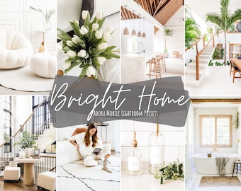 Real Estate Lightroom Presets Mobile: Clean Bright Interior (DNG FILES)