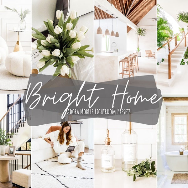 Real Estate Lightroom Presets Mobile, Clean Interior Presets, Bright Blogger Presets, White Indoor Presets, Instagram Presets, Home Decor