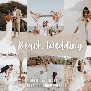 10 Beach Wedding Lightroom Presets, Boho Presets, Bright Wedding Presets, Couple Presets, Instagram Presets, Mobile & Desktop Presets,