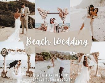 10 Beach Wedding Lightroom Presets, Boho Presets, Bright Wedding Presets, Couple Presets, Instagram Presets, Mobile & Desktop Presets,