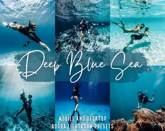 10 Underwater Lightroom Presets, Moody Snorkeling Presets, Mobile & Desktop Presets, Diving Photography, Instagram Presets, Ocean Presets