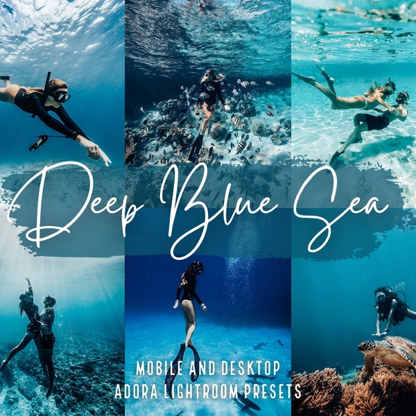 10 Underwater Lightroom Presets, Moody Snorkeling Presets, Mobile & Desktop Presets, Diving Photography, Instagram Presets, Ocean Presets