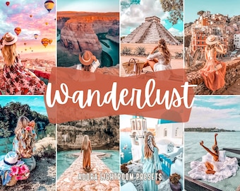 10 Wanderlust Presets Lightroom Mobile, Bright Travel Blogger Preset, Instagram Presets, Desktop Preset, Levendige Influencer Preset, Kleurrijk