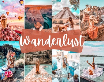 10 Wanderlust-Voreinstellungen Lightroom Mobile, helle Reise-Blogger-Voreinstellungen, Instagram-Voreinstellungen, Desktop-Voreinstellungen, lebendige Influencer-Voreinstellungen, farbenfroh