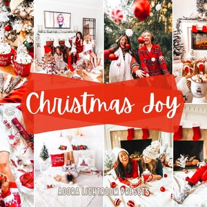 10 Christmas Presets Mobile Lightroom , Red Christmas Presets, Winter Presets, Instagram Presets, Cozy Blogger Presets,  Holiday Presets