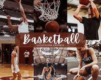10 Basketball Lightroom Presets, Sports Photography Presets, Moody Sports Presets, Athlete Photo Filters, Mobile & Desktop
