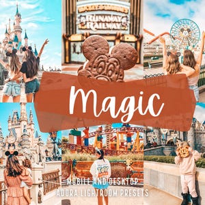 10 Theme Park Lightroom Mobile Presets, Bright Instagram Influencer Travel Presets, Vibrant Colorful Presets, Family Outdoor Desktop Presets