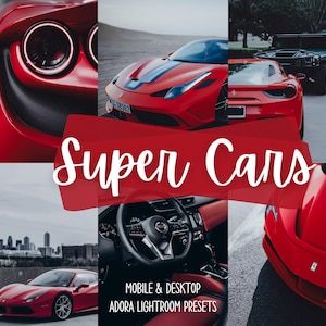 10  Car Presets Lightroom, Racing Cars Presets,  Car Filter, Automotive Presets, Mobile Presets, Car Photography, Luxury Presets, Car Preset