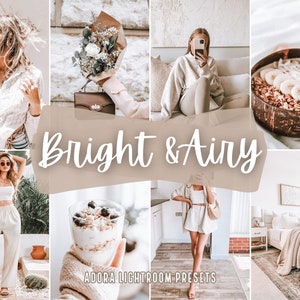 10 Bright Airy Lightroom Presets, Clean Mobile Presets, Indoor Bright Presets, Instagram Preset, Natural Light Presets