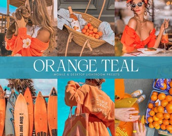 Orange Teal Lightroom Presets: Mobile & Desktop, Travel Blogger (Digital Download)