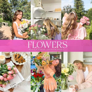 10 Flowers Presets Lightroom, Mobile & Desktop Presets, Flower Decor Presets, Colorful Presets, Outdoor Presets, Vibrant Blogger Presets