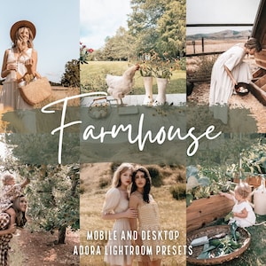 10 Farmhouse Lightroom Presets, Outdoor Rustic Mobile and Desktop Presets, Warm Fall Presets, Earthy Blogger Presets, Country Presets, Dng image 1