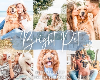 10 Bright Pet Presets Lightroom Presets, Dog Preset, Animal Blogger Presets, Light Airy Preset, Animal Photoshoot, Mobile & Desktop Presets