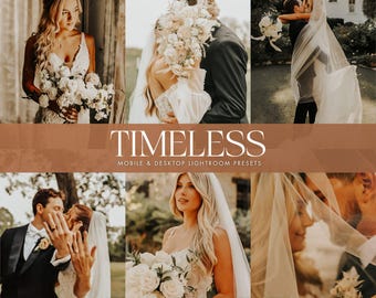 10 Wedding Lightroom Presets, Engagement Presets, Wedding Presets, Warm Filters, Mobile & Desktop, Bridal Presets, Creamy Presets