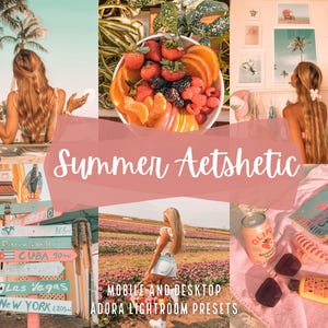10 Summer Aesthetic Lightroom Presets, Instagram Presets, Summer Presets, Beach Presets, Mobile Presets, Bright Blogger Presets, Wanderlust