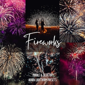 10 Feuerwerk Lightroom Presets, Neujahr Presets, Nacht Presets, Presets, Instagram Presets, 4. Juli Presets, Mobile & Desktop Presets