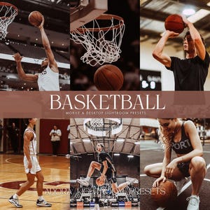 10 Basketball Presets Lightroom, Mobile Desktop Presets, Fitness Preset, Sports Influencer Presets, Soccer Presets, Baseball Presets, Iphone