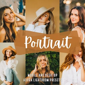 10 Portrait Lightroom Presets, Beauty Presets, Selfie Presets, Skin Presets, Glow Presets, Studio Lightroom Presets, Instagram Filters
