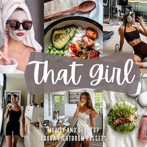 10 That Girl Lightroom Presets Mobile & Desktop Blogger Preset No Filter Influencer Preset Natural Selfie Presets Lifestyle Aesthetic Preset