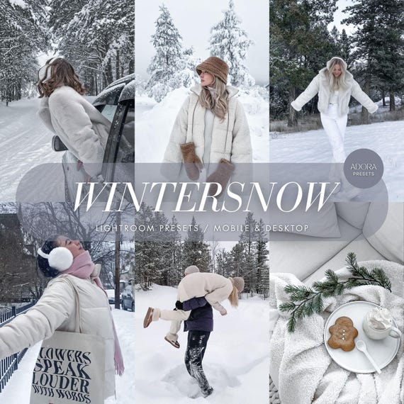 10 WINTER Lightroom Presets, Snow Presets, Bright Christmas Presets, Holiday Preset, Cozy Winter Presets, Outdoor Presets, Mobile & Desktop