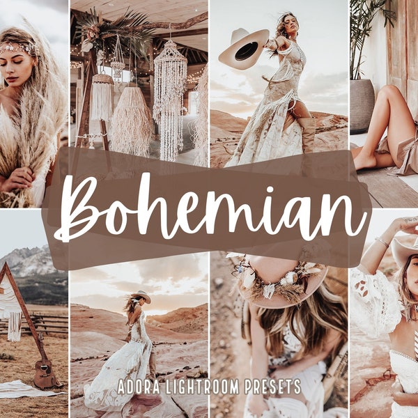 10  Boho Mobile Lightroom Preset, Bohemian Warm Natural Presets, Instagram Preset, Moody Presets for Blogger, Desktop Preset, Wedding Preset