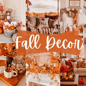 10 Fall Presets Lightroom, Fall Mobile Presets, Rustic Presets, Indoor Presets, Autumn Presets, Mobile Presets, Autumn Filter, Thanksgiving