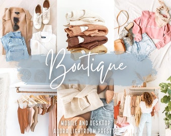 10 Boutique Lightroom Presets Mobile, Warm Cozy Instagram Presets, Fashion Business Photography, Clean Bright Presets, Product Presets, Vsco