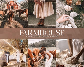 10 Farmhouse Lightroom Presets, Outdoor Presets, Rustic Presets, Mobile Presets, Warm Fall Presets, Earthy Presets, Country Presets