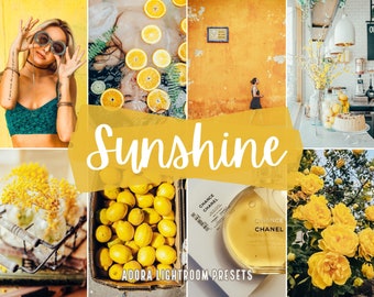 10 Lightroom Mobile Presets, Bright Blogger Presets, Instagram Presets, Vibrant Presets, Desktop Presets, Yellow Preset, Photo Editing, Vsco