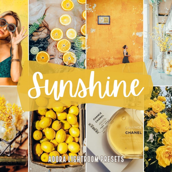 10 Lightroom Mobile Presets, Bright Blogger Presets, Instagram Presets, Vibrant Presets, Desktop Presets, Yellow Preset, Photo Editing, Vsco