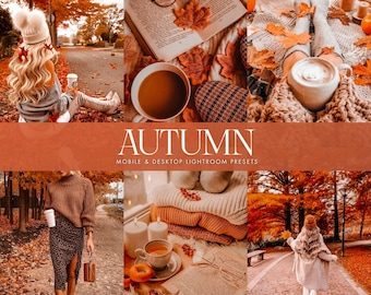 10 Autumn Lightroom Presets, Warm Fall Presets, Cozy Autumn Filters, Rustic Presets, Vibrant Fall Preset, Outdoor Presets, Mobile & Desktop